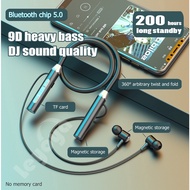 Leyoya BS02: Wireless Bluetooth Earphones with Mic, TF Card Support, Sports, Neckband,  COD, Earbuds