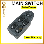 Proton Waja Main Switch Auto Down OEM Power Window Switch Single Switch