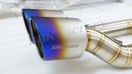 ท่อไอเสีย Honda Civic FK ท่อคู่ออกกลาง ไดร์สี เนื้อยิงทราย [BBK Factory]
