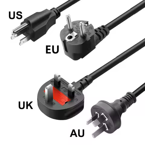 US EU UK AU CORD Universal Laptop 3-pin Charger Plug Power Adapter Cord Cable For HP Dell Toshiba So