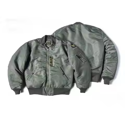 Bronson MA-1 SAME STYLE Bomber Flight Jacket Fall Winter Men's Military Coat Waterproof and Warm
