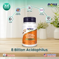 (ของแท้ 100%) Now Foods Flax 8 BILLION ACIDOPH/BIFIDUS Probiotic 60/120 VCAPS นาวฟู้ดส์ โปรไบโอติก โ