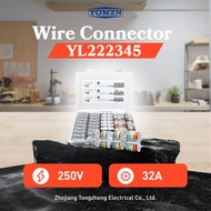 TOMZN Official Lever Wire Connector 32PCS YL222345-16-8-4-4 2/3/4/5 Ways Transparent Colorful 250V 3