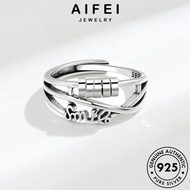 AIFEI JEWELRY For Original Perak Adjustable Cincin Sterling 925 Women Accessories Personalitylucky Perempuan 純銀戒指 Ring Korean Silver R898