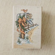 美國1996年 Stampendous木質印章聖誕節系列信箱圖樣