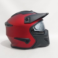 WONY FullFace Helmet JPX MX 726 R SOLID (VARIOUS COLORS) - maroon matte, L