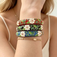 14K Gold Cloisonne Bracelet New Cloisonne Bracelet Chinese Style Bracelet Chinese Style Bracelet 14K