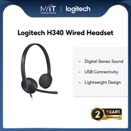 Logitech H340 Wired Headset Stereo Headphones with Noise-Cancelling Microphone USB PC/Mac/Laptop