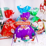 [ Wholesal ]Cookies Candy Storage Packaging Bag with Drawstring / Plastic Bags Party Supplies/ Christmas Gift Bag 2022 New / Gift Bags Christmas Decoration Drawstring Gift Bags