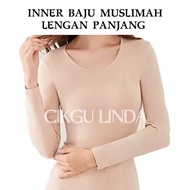 【READY STOCK】Baju Lengan Panjang High Quality Cotton Women Inner Baju Muslimah Inner Perempuan Baju 