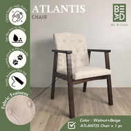 ATLANTIS Chair Dining Chair Arm Chair Kerusi Makan Study Chair Solid Wood Modern Design (BE WOOD)