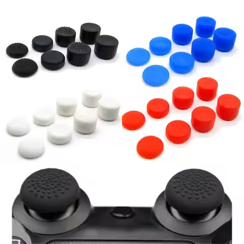 8Pcs Silicone Controller Joystick Thumb Stick Grip Cap Case Cover For PlayStation 4 PS4 PS3 PS2 PS 4
