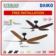 [FREE INSTALLATION] DAIKO *FINEST* DC Yuga 5 48"/60" with Tri-Color LED (Inverter DC Fan)