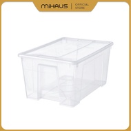 SWITZERLAND SML Storage box set with lid, transparent 57x39x28 cm/45 l SA1633