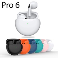 Pro6 TWS Bluetooth Earbuds Wireless Bluetooth Earphone Touch Control Stereo Headset Build-in MIC earphones bluetooth