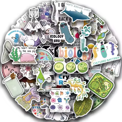 50pcs Biology Laboratory Research Stickers For Furniture Wall Desk Chair Toys Computer Motorcycle Sc