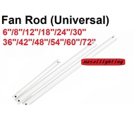 20mm Fan 2Rod/Down Rod fan For Ceiling Fan (White) (Universal) 6/8/12/18/24/30/36/42/48/54/60/72 inch
