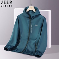 Jeep Spirit Sun Protection Clothing Mens Summer Ice Silk Jacket Sun Protection Clothing Outdoor Skin