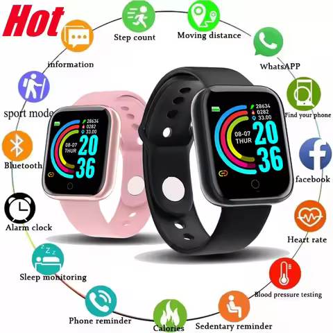 Smart Watch Women Waterproof Wristwatches Men Smartwatch Electronic Clock Kids Fitness Tracker Watch