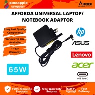 Afforda HP Laptop Adaptor/ ASUS Laptop Adaptor/ ACER Laptop Adaptor/ LENOVO Laptop Adaptor/ UNIVERSA
