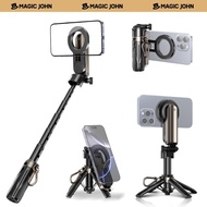 NEW - MAGIC JOHN 4-in-1 Multifunctional ic Selfie Stick – 360° Rotation, Compact & Stylish, With wir