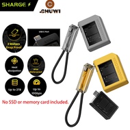 SHARGE Disk M.2 NVMe SSD Enclosure With Active Cooling System 10Gbps USB C 3.2 Gen2 Enclosure NVMe R