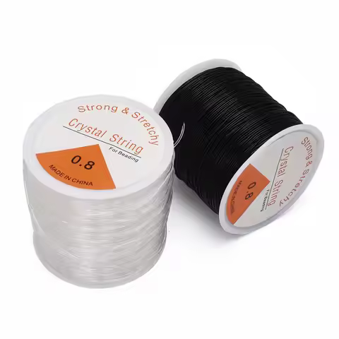 0.8mm 100m/roll Bracelet String,Crystal Elastic Stretchy Bead String Cord for Clay Bead Kandi Pony B