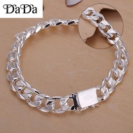 Sterling Bracelets Fashion Gifts Mens 10MM Square Buckle Sideways Bracelets with box 手链