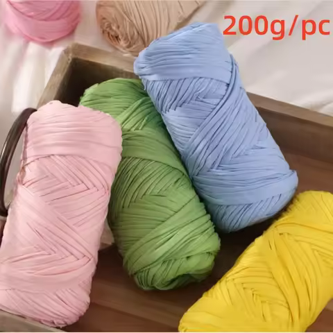 New 200g 2cm Knitting Yarn T Shirt Yarn For Crochet Bag Hat Shoes Slippers DIY Handcraft Blanket Thi