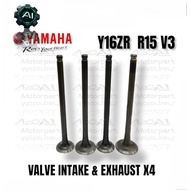 4PC YAMAHA Y16 Y16ZR R15 V3 VALVE SET X4 VALVE INTAKE VALVE EXHAUST VALVE IN VALVE EX IN / EX