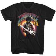 Jimi HENDRIX บน Kaus Band ไฟกับกีตาร์เสื้อยืด Merchandise ทางการ