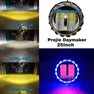 Lampu Utama Projie Daymaker 2lensa 2,5inch Cahaya High Low Super