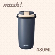 Mosh! - 拿鐵吸管保冷保溫杯 480ml 黑