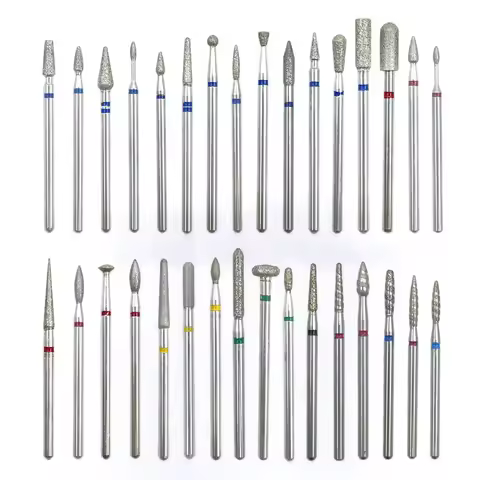 Diamond Nail Drill Milling Cutter Art Bit Cuticle Clean for Manicure Files Electric Mills Burr Tool