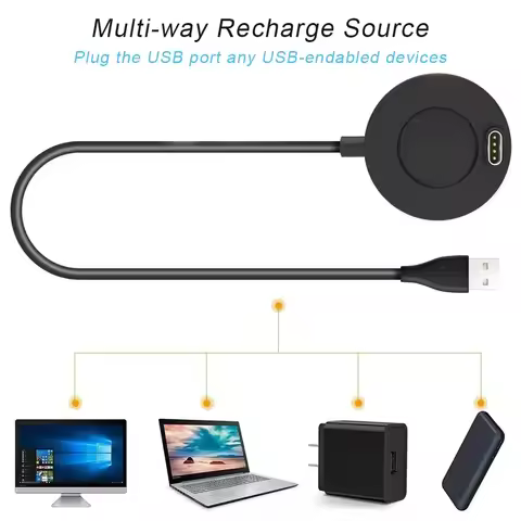1m USB Charging Cable Dock Charger For Garmin Fenix 8 7 6 6S 6X 5 5S 5X Venu Vivoactive 5 Forerunner