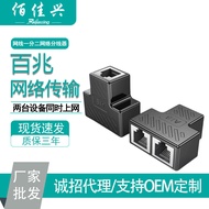 RJ45Network Splitter Head Ethernet Cable Splitter Dual Simultaneous Internet Connection Ethernet Cab