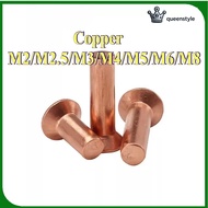 [QueenStyle]Copper countersunk head rivets GB869 percussion type flat head flat cone head solid rive