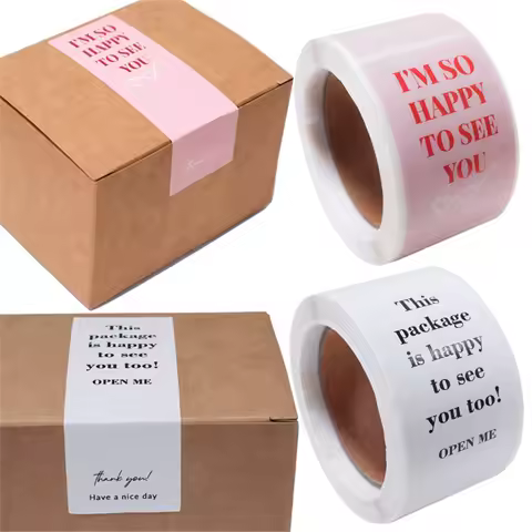 100pcs/roll Thank You Sticker Seal Labels Small Business Gift Decor Sticker Package Sticker This Pac