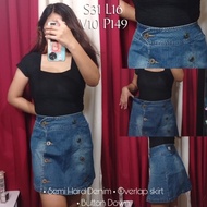 Size 31 & 32 Mini-Midi Denim Skirts