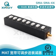 RF Button XINQYSMA DC-3.5 GHz Attenuator Stepper Toggle Attenuator 1-90dB Adjustable YMWK