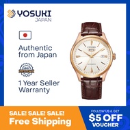 CITIZEN Automatic NH8393-05A Record label Day Date Back skeleton Simple White Gold Brown Leather  Wrist Watch For Men from YOSUKI JAPAN / NH8393-05A (  NH8393 05A NH839305A NH83 NH8393- NH8393-0 NH8393 0 NH83930 )