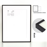 Black Frame Wall Hanging Certificate License Frame 4K8K50x70 60x90 Narrow Picture Frame Poster Frame