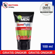 PAKET ! Garnier Men Acno Fight Facial Foam 100 ml + Garnier Acno Fight Super Serum Gel 7 ml
