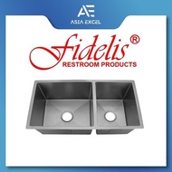 FIDELIS FSD-22315 DOUBLE BOWL STAINLESS STEEL KITCHEN SINK