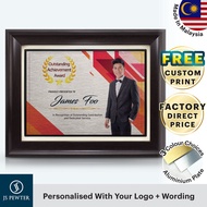 (JS Pewter) 9" X 11" Award Plaque Outstanding Achievement Award | Personalised Service | Souvenir pl
