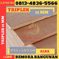 PREMIUM Triplek alba 12 mm / plywood alba 12 mm Uk 122 x 244 (Harga