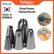 BAKECRAFT Drop Flower Icing Piping Nozzle | Stainless Steel Churros Nozzle | Piping Tip | Nozel Kek 
