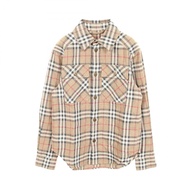 【二手】Burberry Nova 格紋長袖襯衫 8108014 米色純棉布料男長袖襯衫