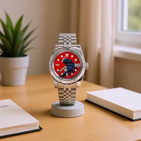 customized 28.5mm dial NH35 dial creative color-printed series dial is suitable for NH35/36 movement