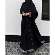 HITAM Abaya Dubai jetblack abaya Dubai premium black abaya ready all sizes